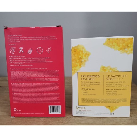 Karuna Clarifying Face Mask and Soon Peony Foot Mask Brand New in Box - Picture 2 of 2